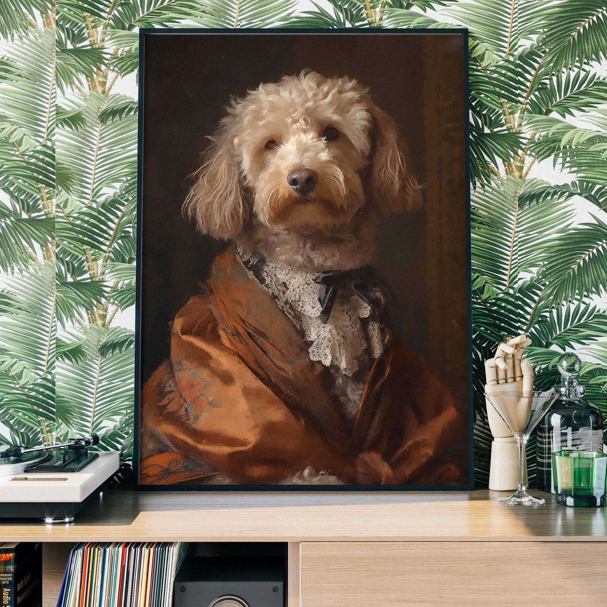 Cockapoo Dog Portrait Print - Vintage MC