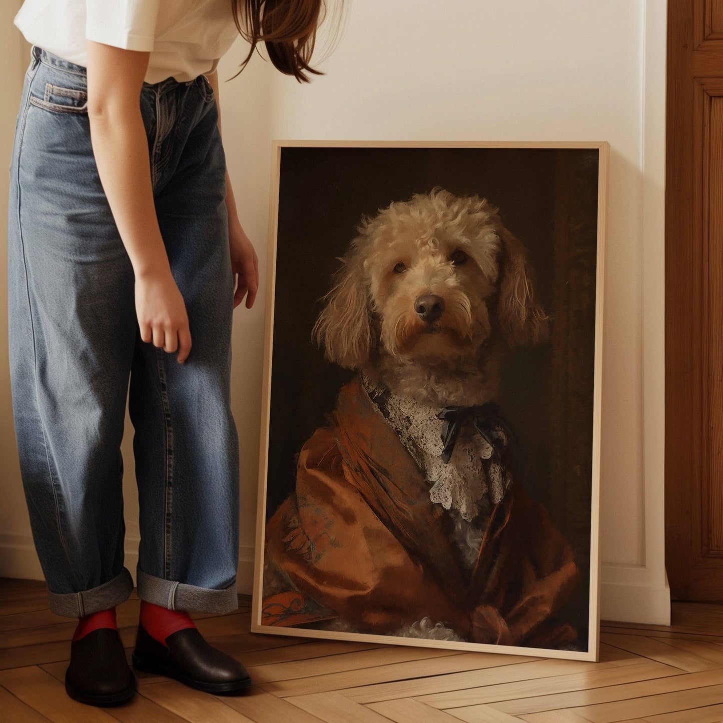 Cockapoo Dog Portrait Print - Vintage MC