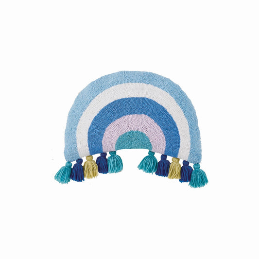 Cool Rainbow With Tassels Hook Pillow by Ampersand - Vintage MC