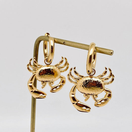 Crab Huggie Earrings - Vintage MC