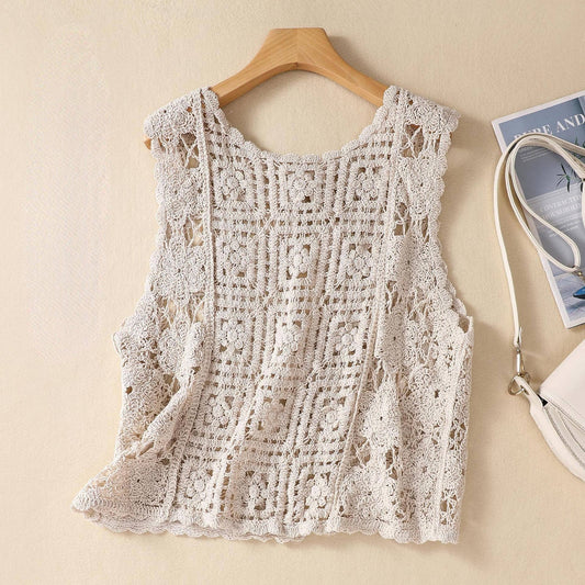 Crochet Vintage Bohemian Vest - Vintage MC