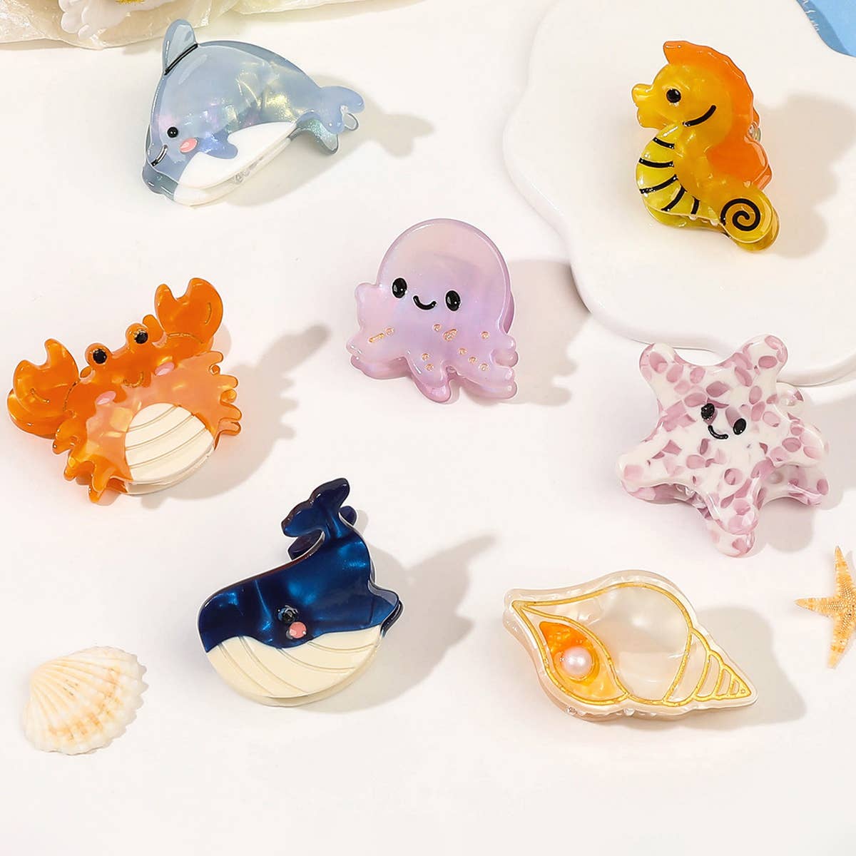 CUTE OCEAN HAIR CLAW CLIPS - Vintage MC
