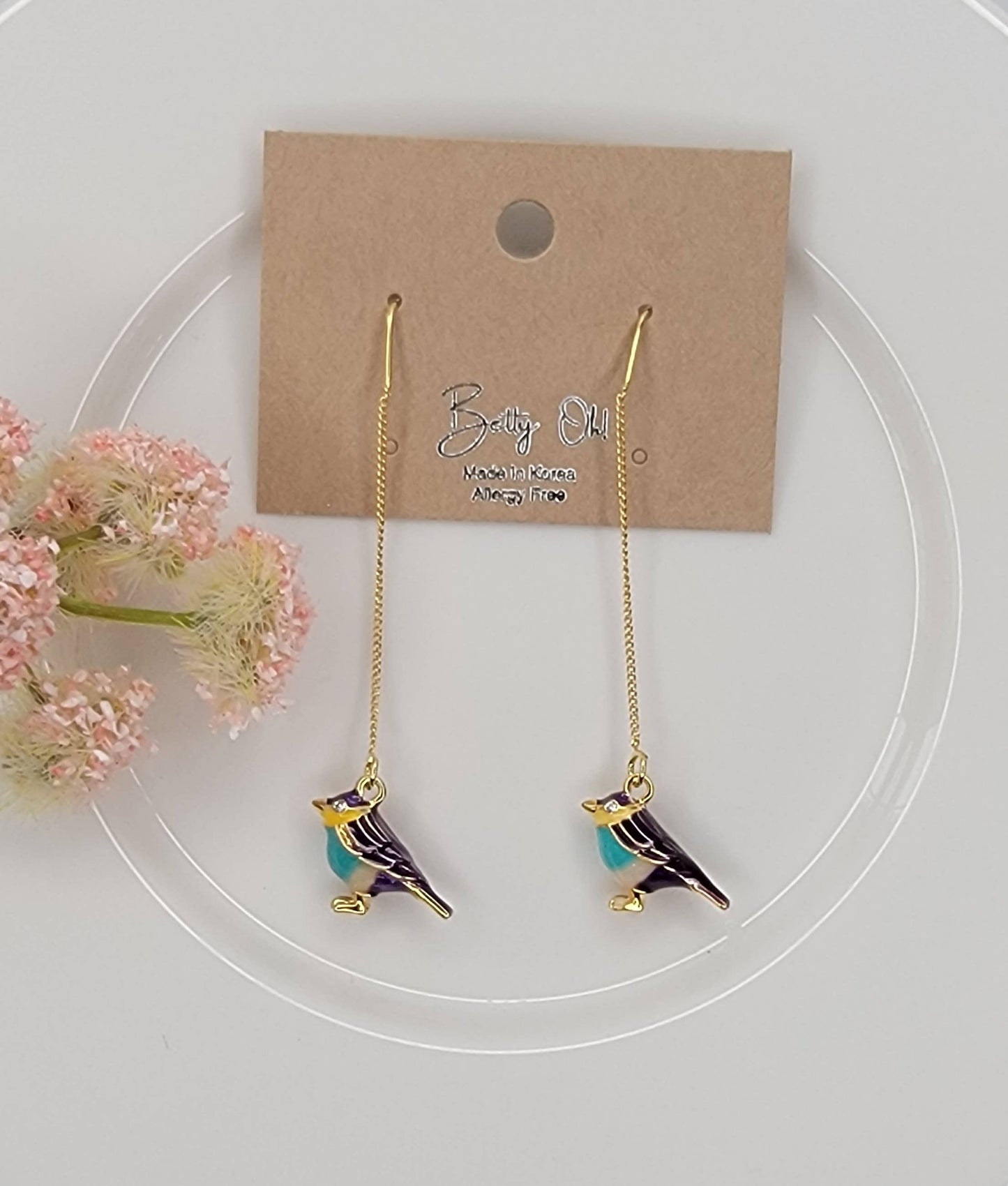 BIRD THREADER EARRING.