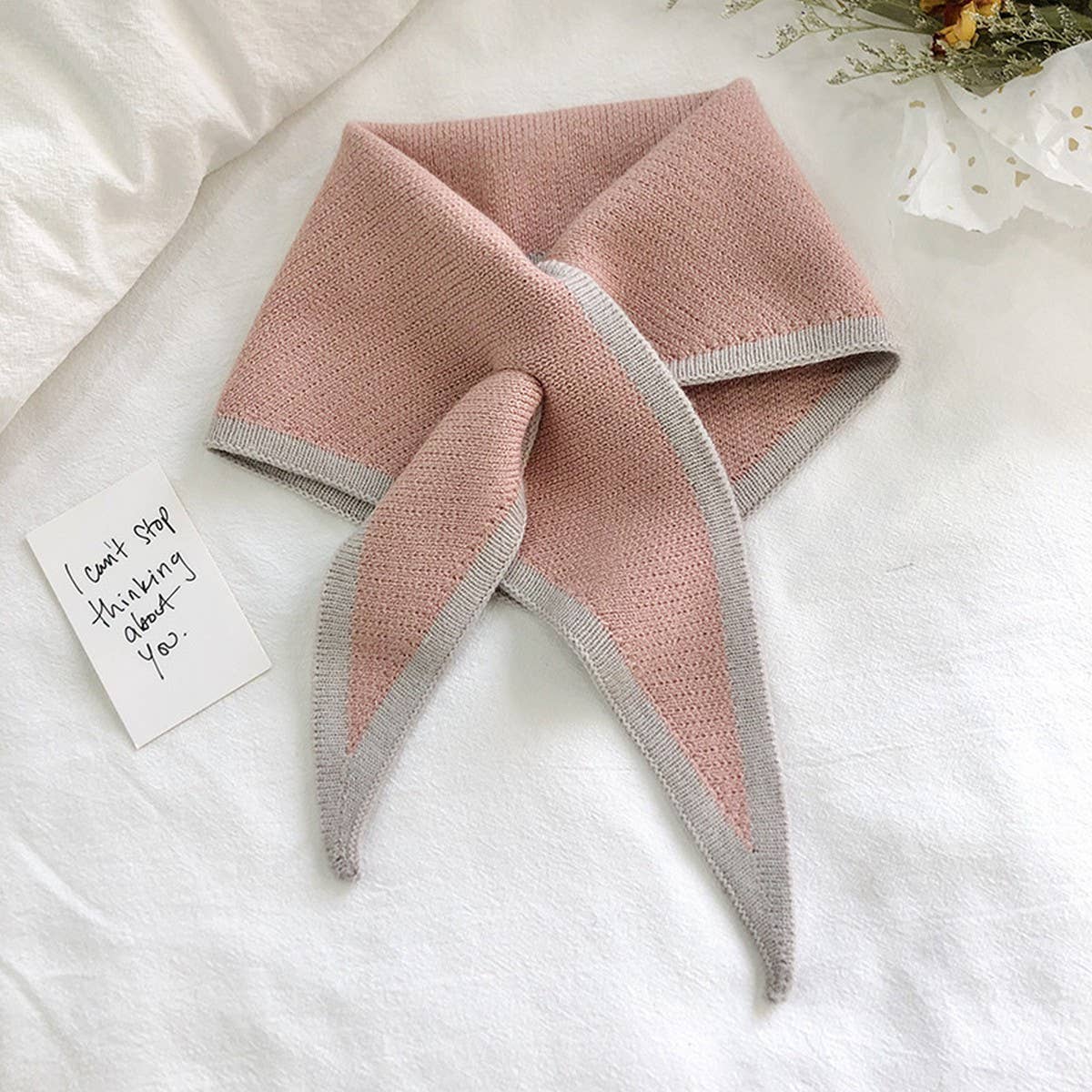 Knit Triangle Scarf