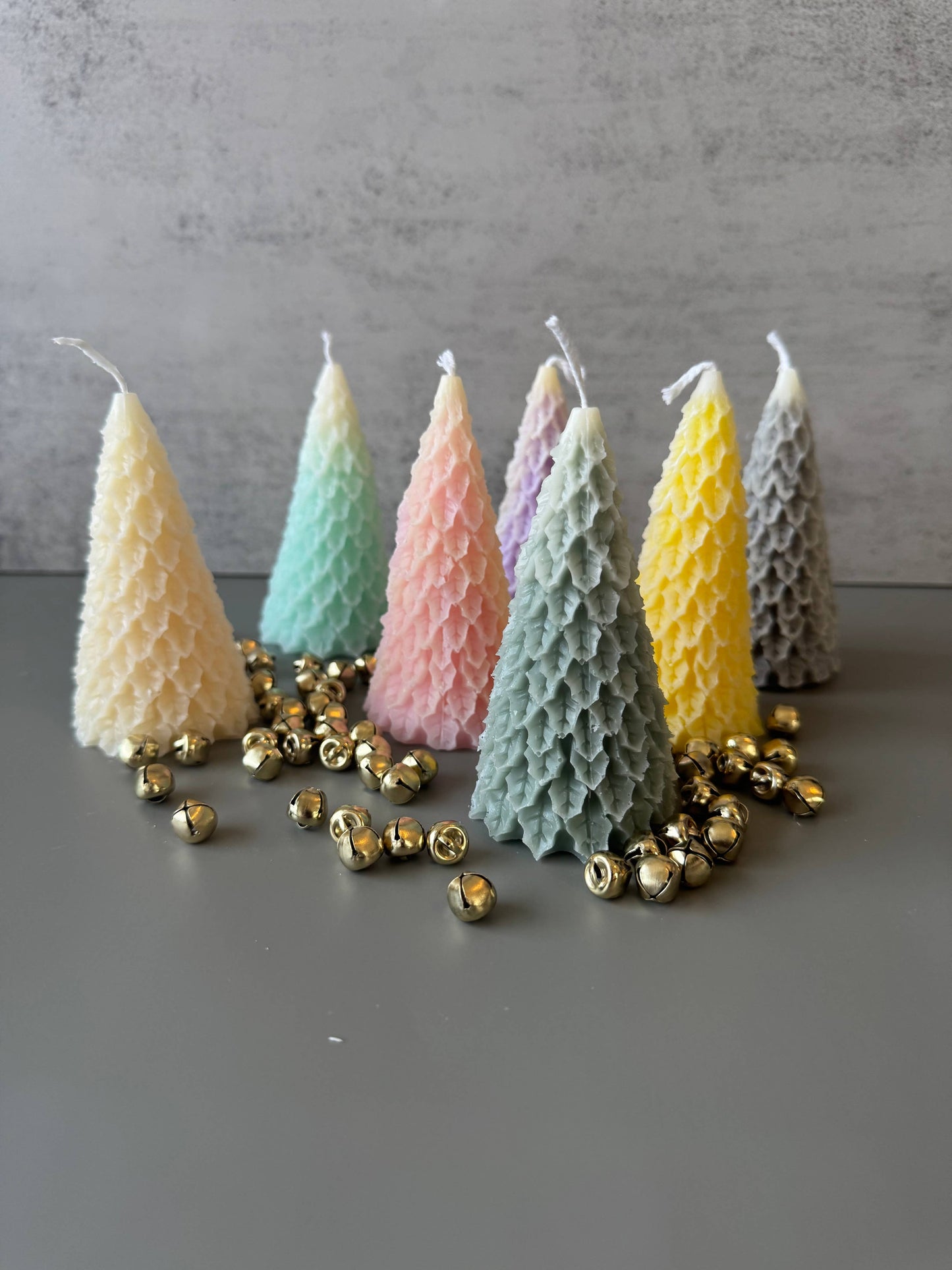 Frosty Retro Style Holiday Tree Candle