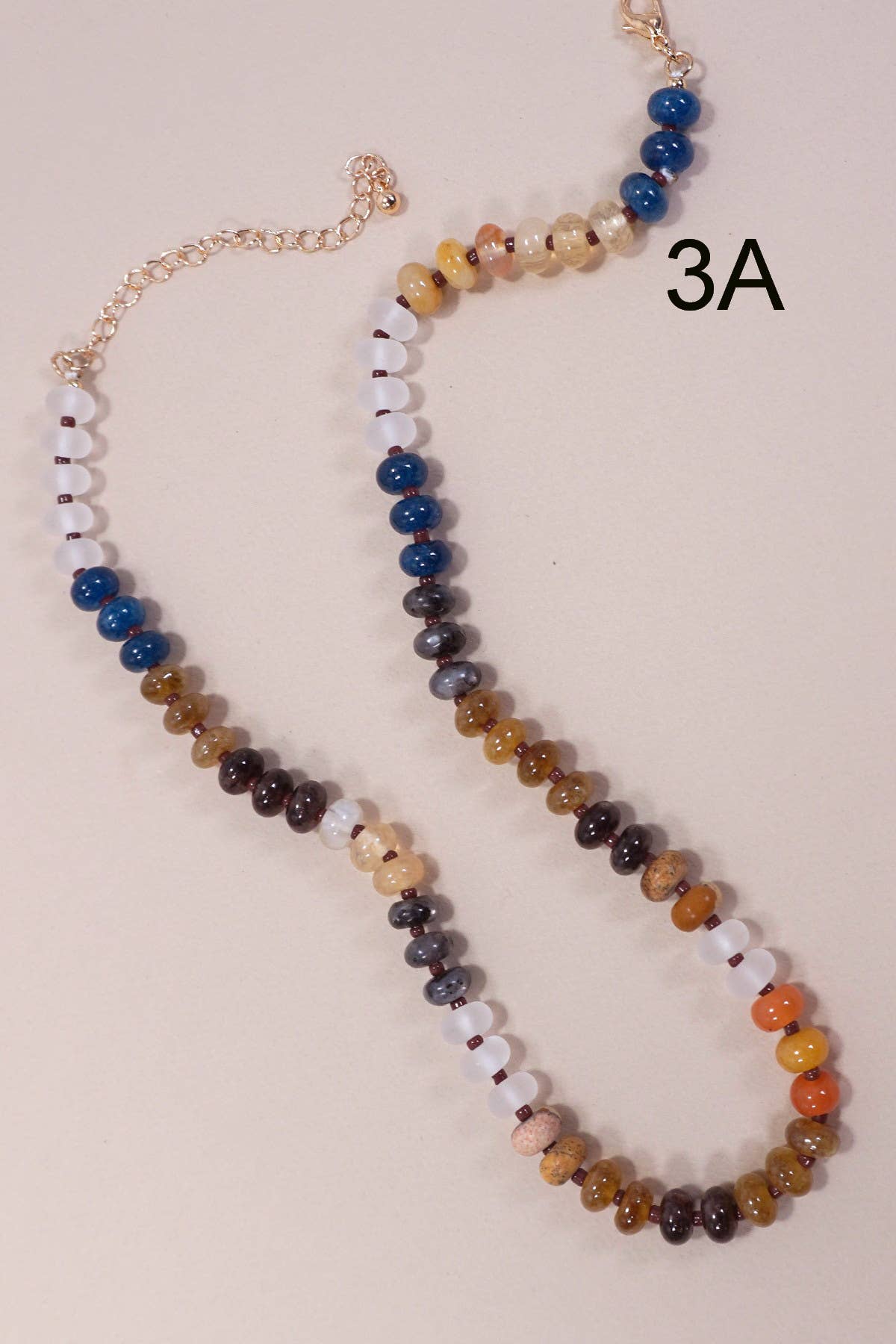 NATURAL AGATE BEAD NECKLACE