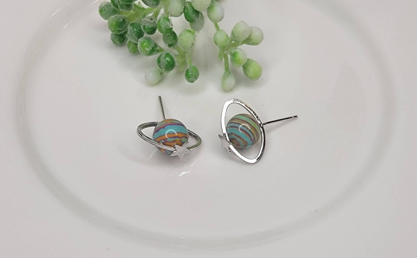 Planet Design Post Earrings