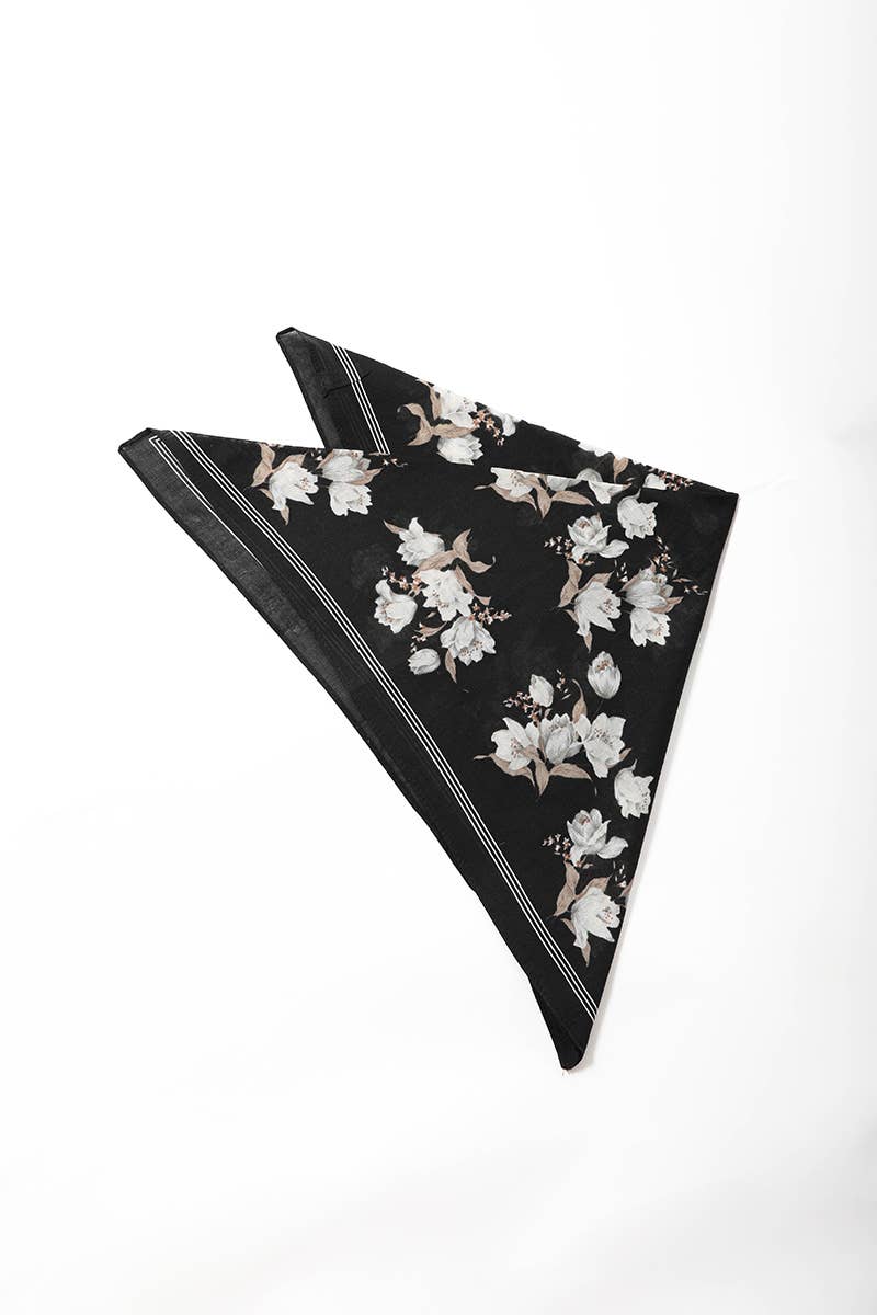 High-Quality Orchid Pattern Bandana - Ideal for All Seasons