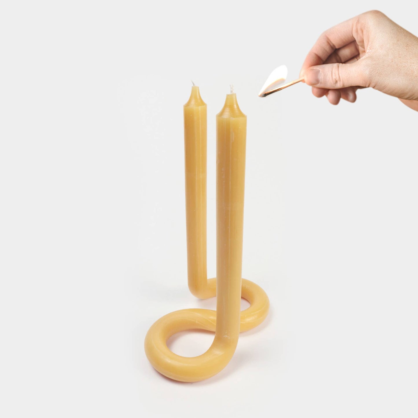 Twist Candle Sticks by Lex Pott - Mustard