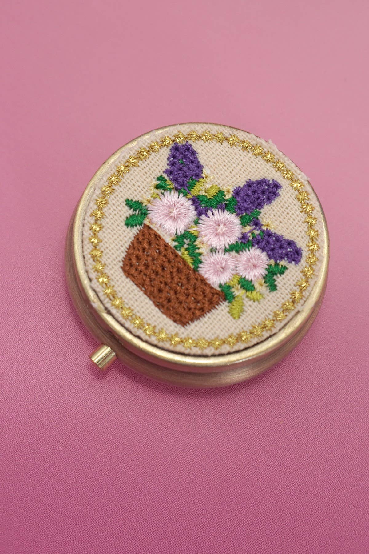 FLORAL EMBROIDERY JEWELRY BOX