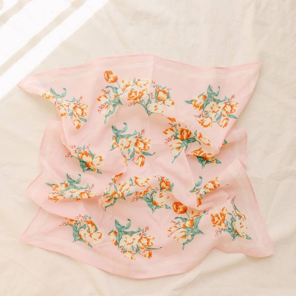 High-Quality Orchid Pattern Bandana - Ideal for All Seasons