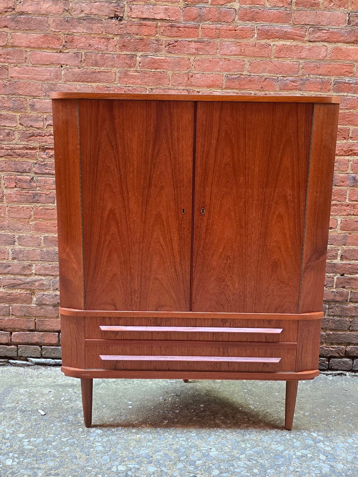 Danish Teak Corner Cabinet - Vintage MC
