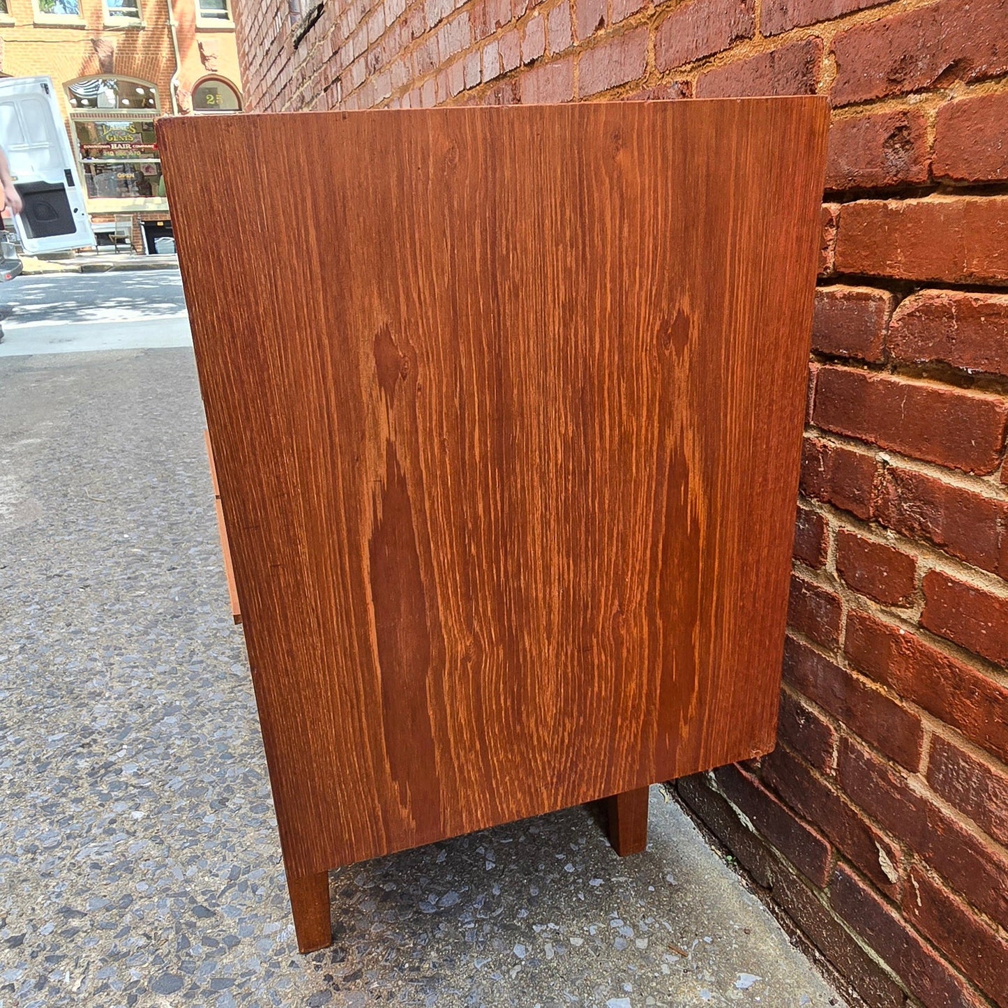 Danish Teak Credenza with Mirrored Back - Vintage MC