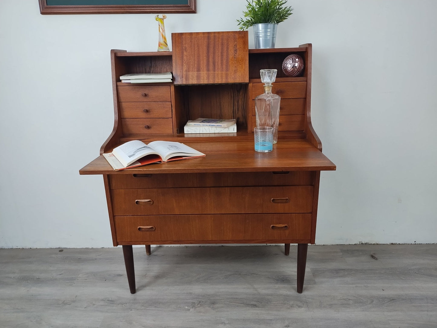 Danish Teak Secretary Desk ST0524148 - Vintage MC