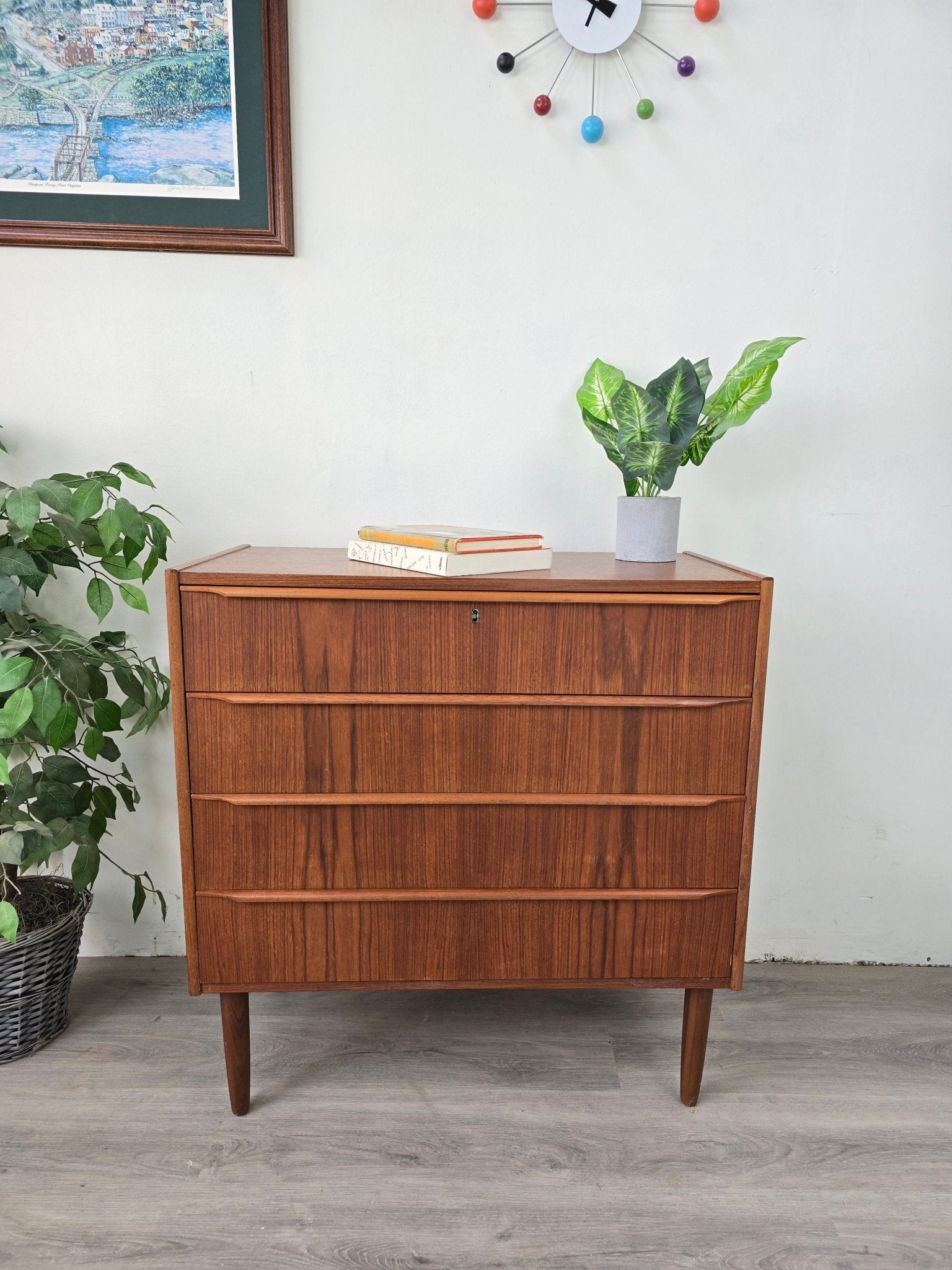 Danish Teak Vanity with Mirror - Vintage MC