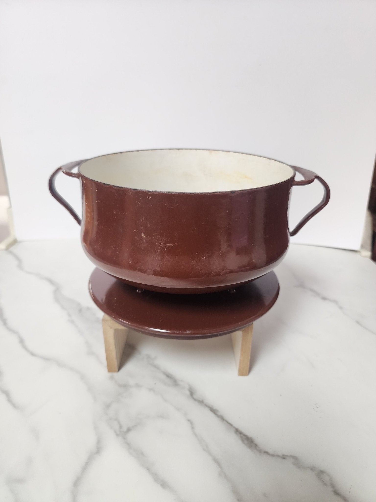 Dansk Brown Kobenstyle Pot with Trivet Lid - Vintage MC