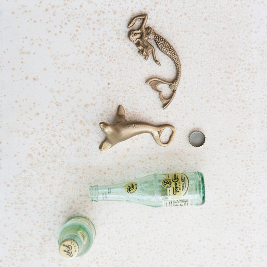 Cast Iron Mermaid Shaped Bottle Opener