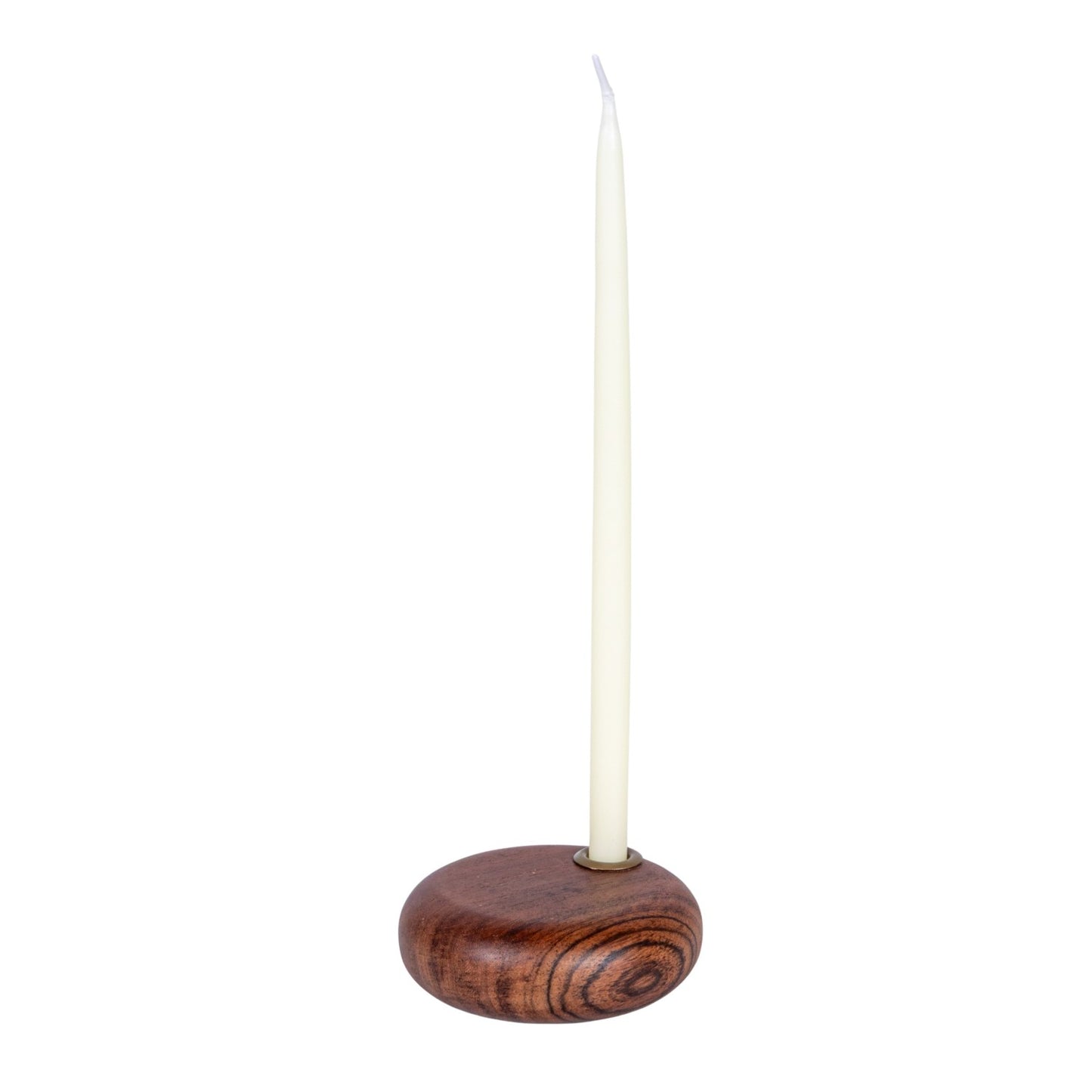 Mango Wood & Metal Taper Holder (Holds 1/2" Taper)