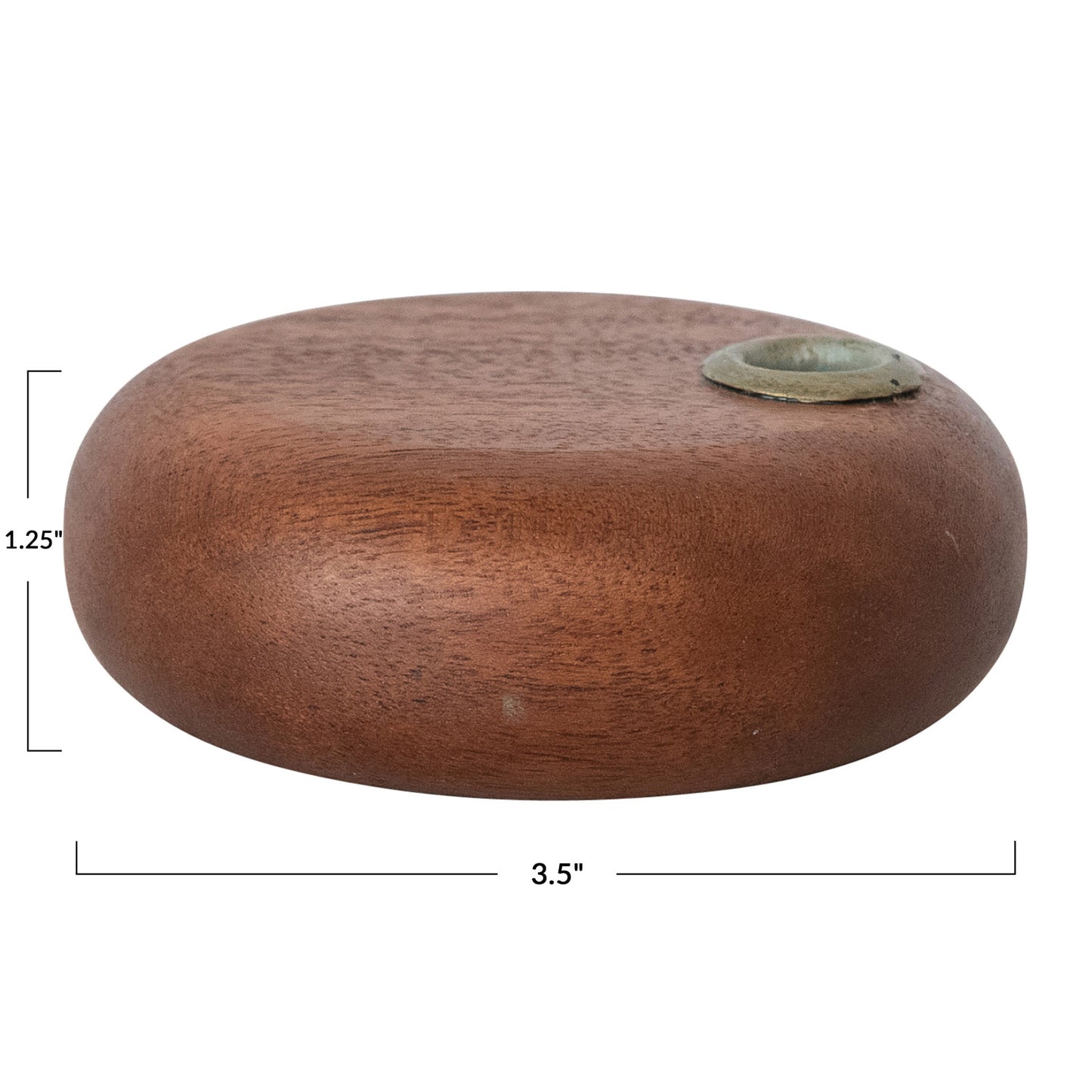Mango Wood & Metal Taper Holder (Holds 1/2" Taper)