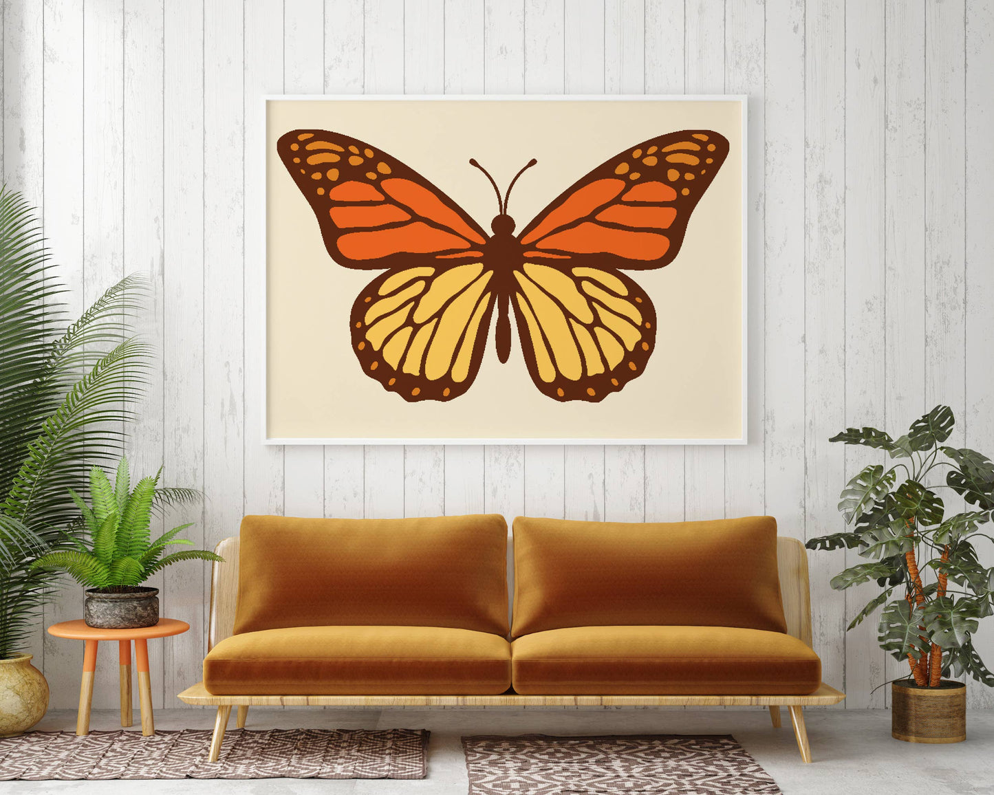 Orange and Yellow Butterfly Print