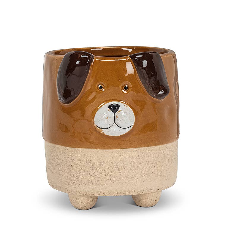 Lg Dog on Legs Planter-4.5"