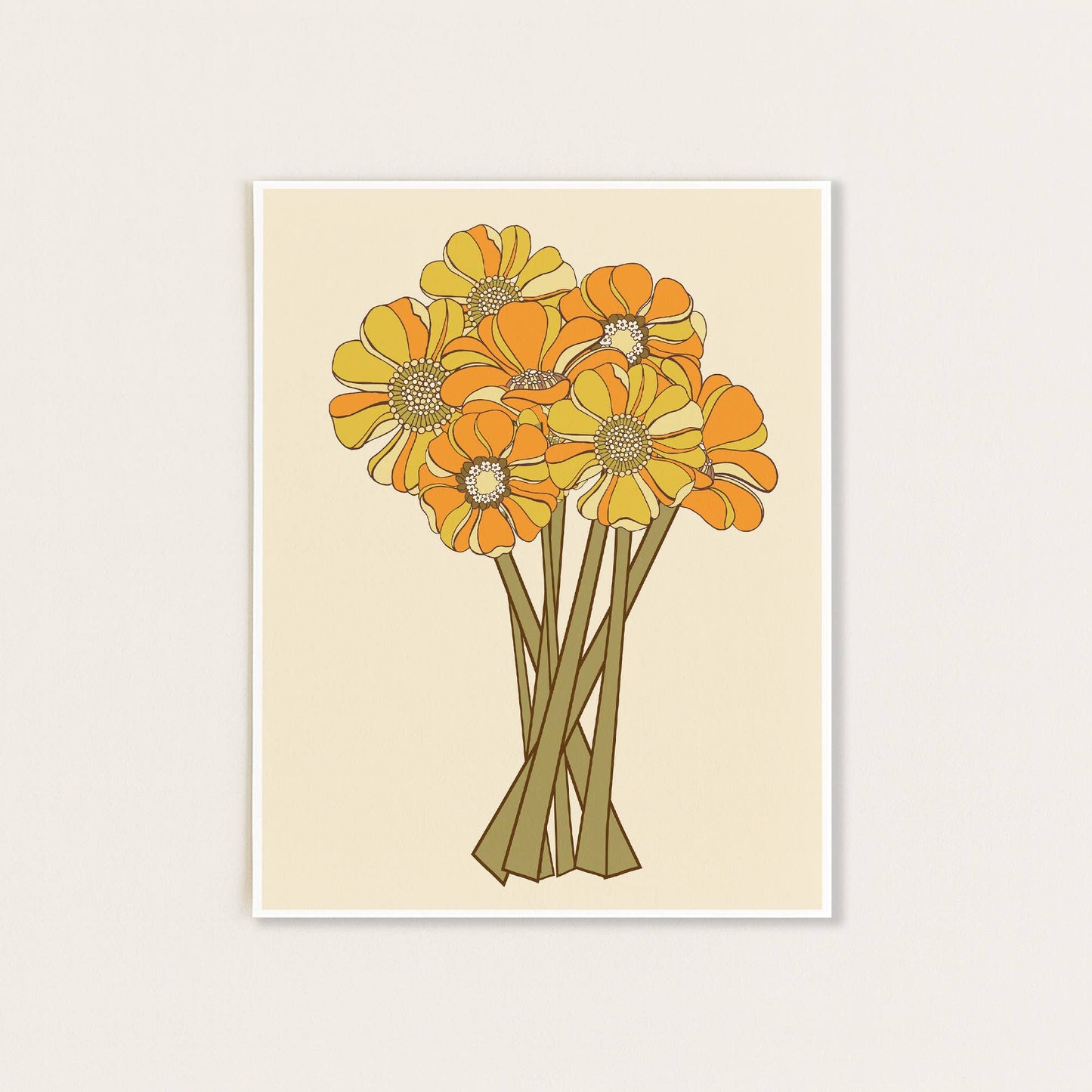 Retro Bouquet Print