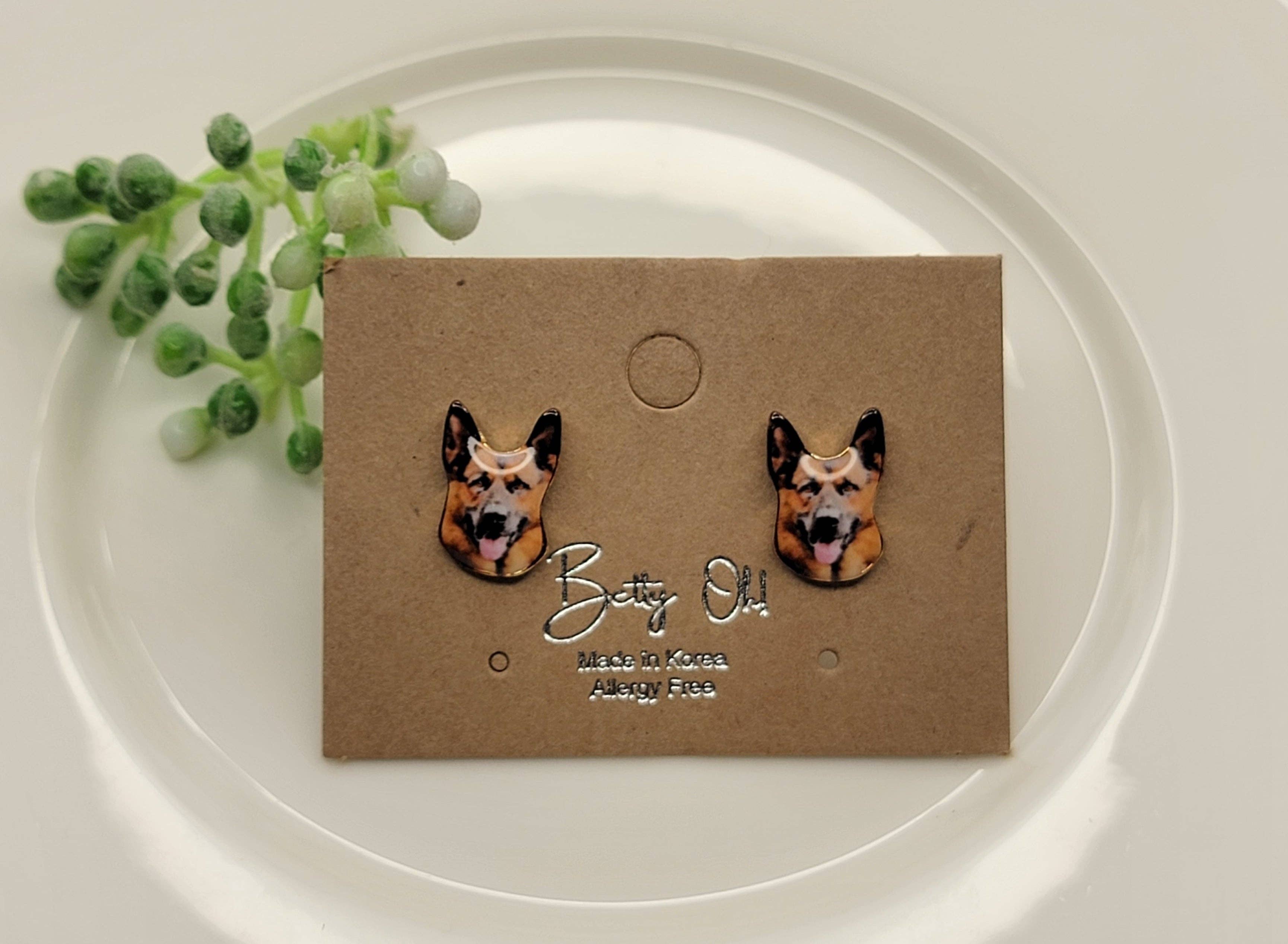 German Shepherd Earrings