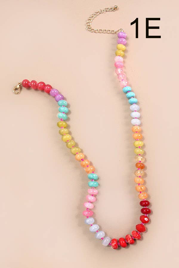 NATURAL AGATE BEAD NECKLACE