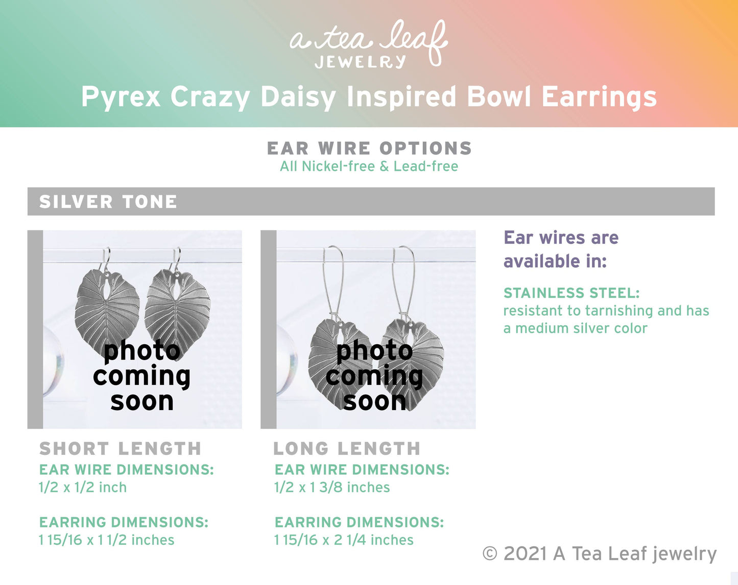 Retro Pyrex Bowl Earrings | Spring Blossom Green Pattern