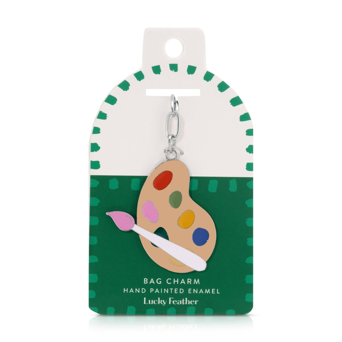 Enamel Bag Charm Keychain - Vintage MC