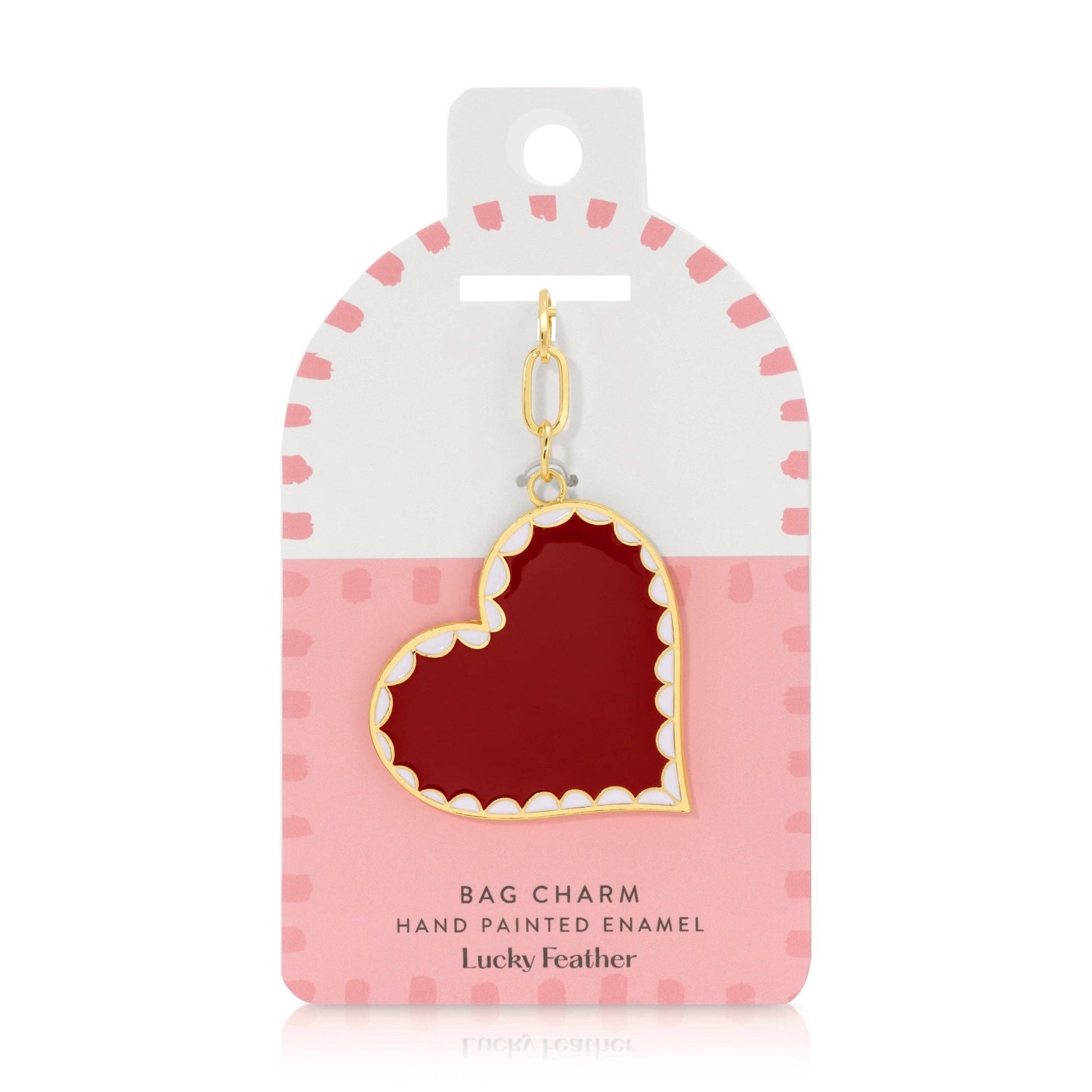 Enamel Bag Charm Keychain - Vintage MC