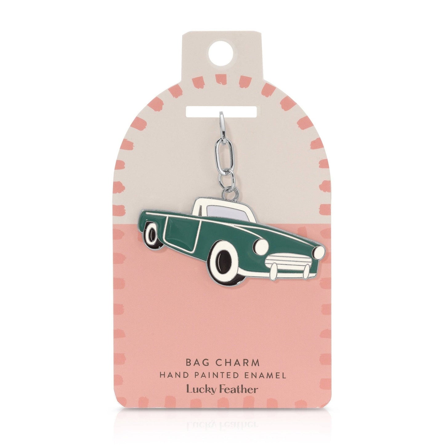 Enamel Bag Charm Keychain - Vintage MC
