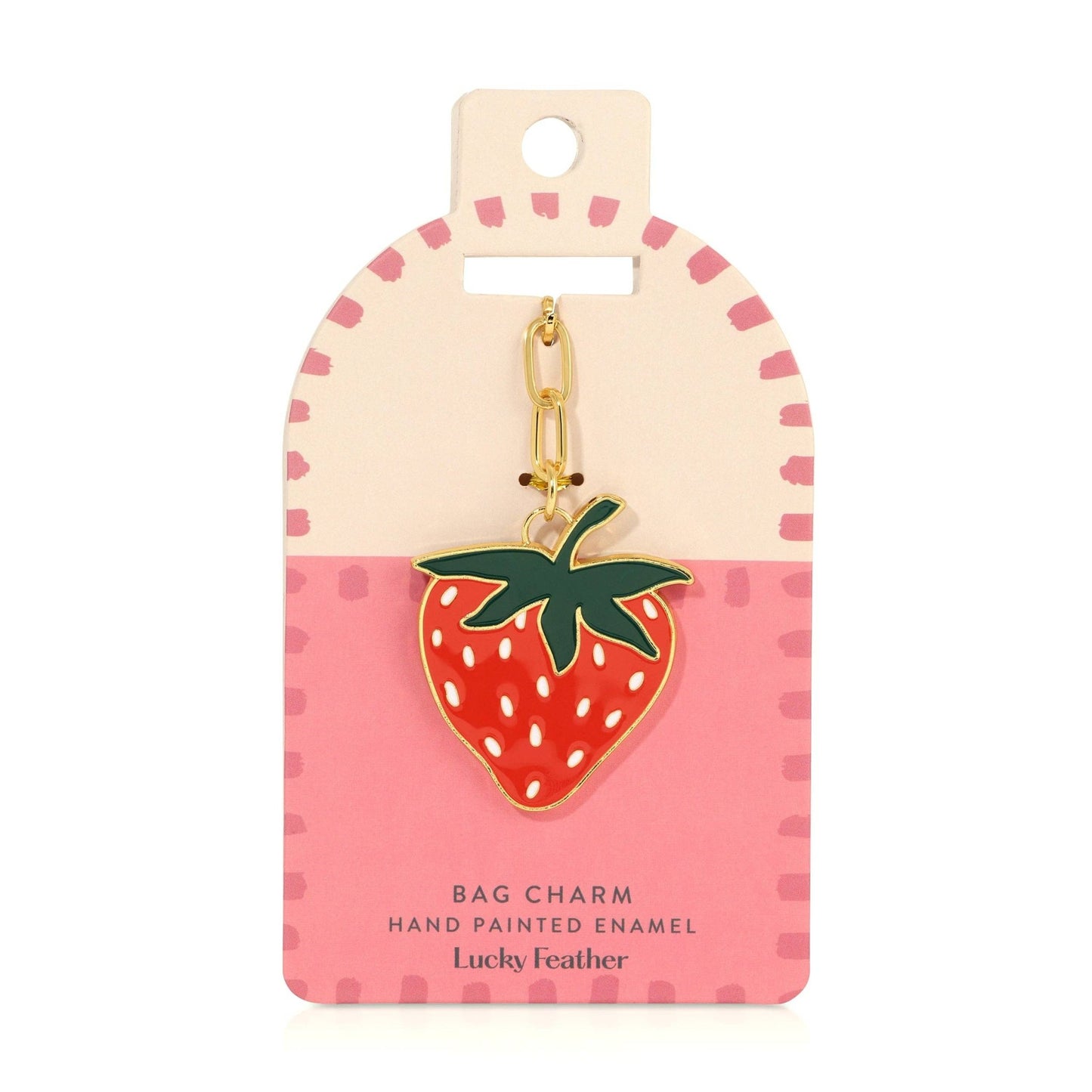 Enamel Bag Charm Keychain - Vintage MC