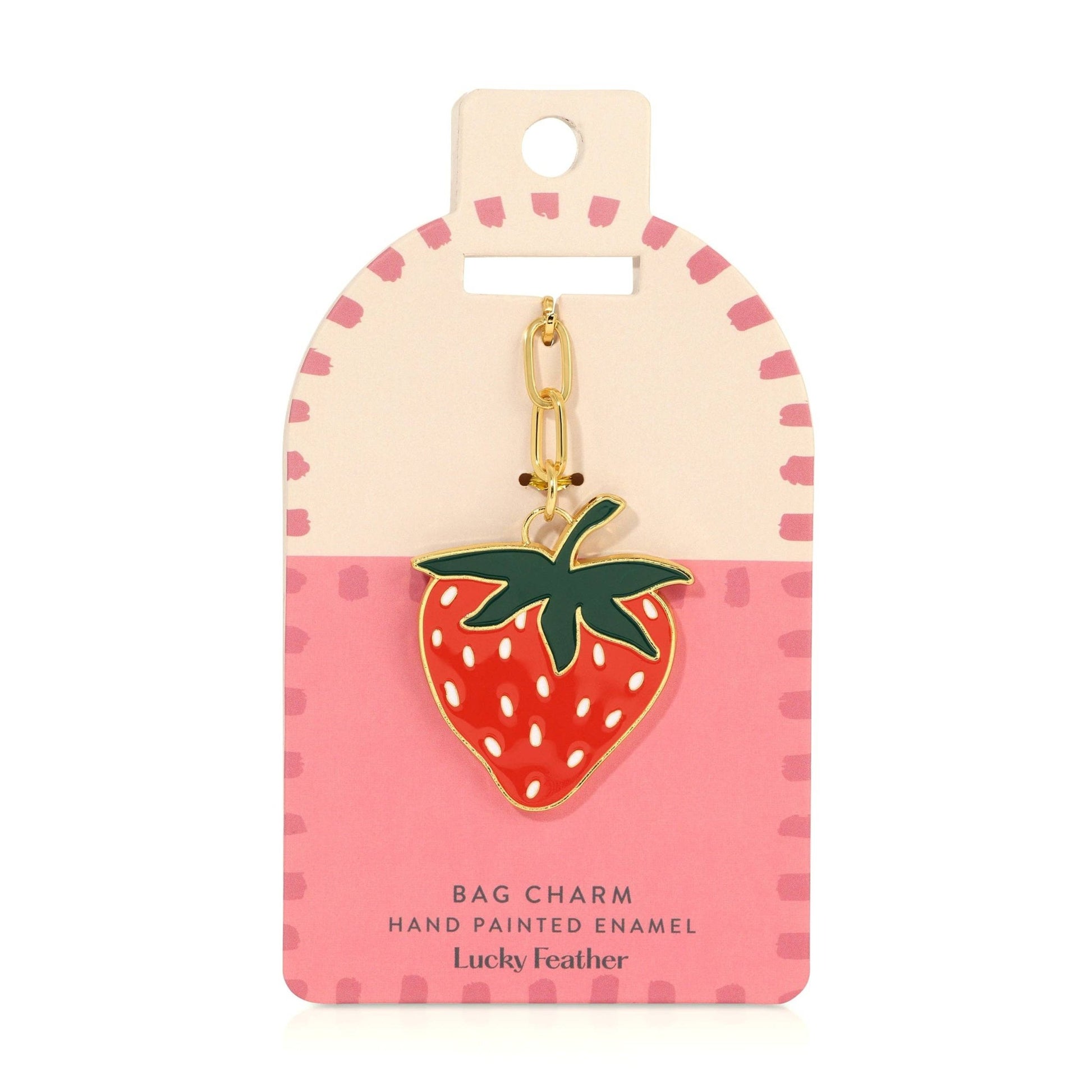 Enamel Bag Charm Keychain - Vintage MC