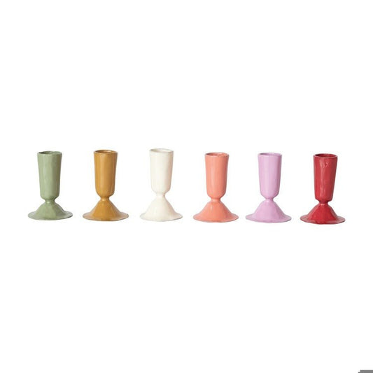 Enameled Metal Taper Holder - Vintage MC