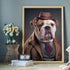 English Bulldog Animal Head Print - Vintage MC