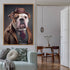 English Bulldog Animal Head Print - Vintage MC