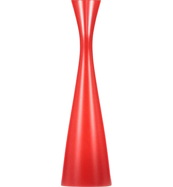 BRITISH COLOUR STANDARD - 25cm H / 9.8'' H  Tall Oriental Red Candleholder