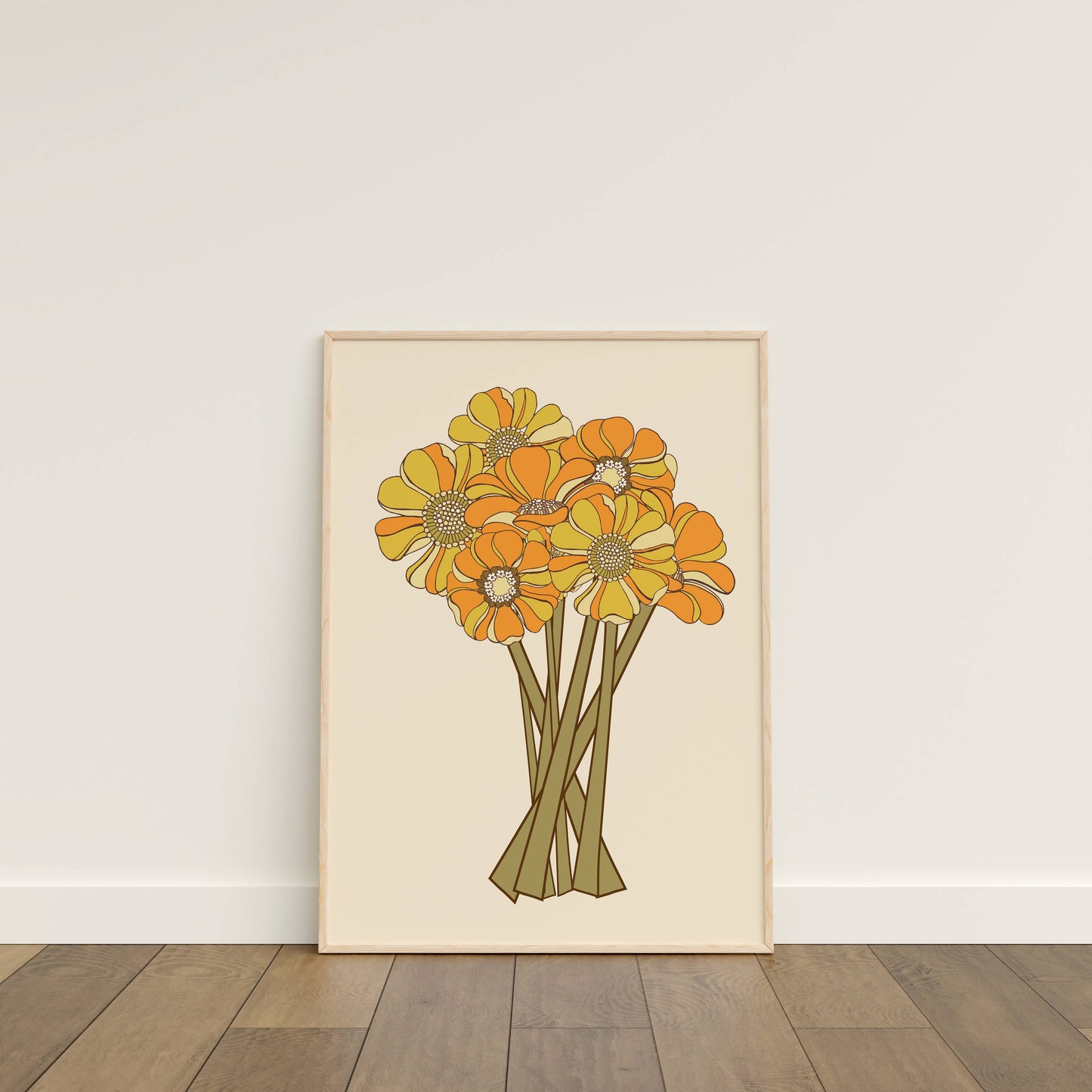 Retro Bouquet Print