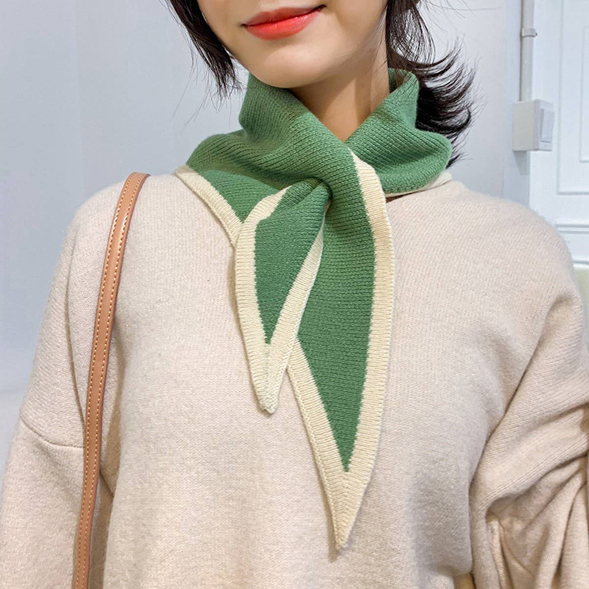 Knit Triangle Scarf