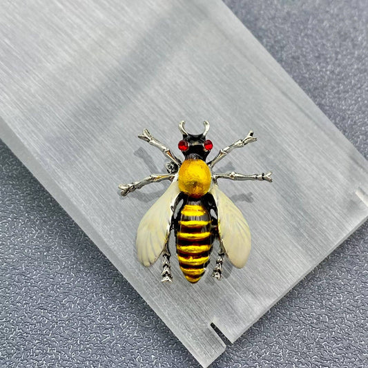 Enamel Yellow Bee Brooch