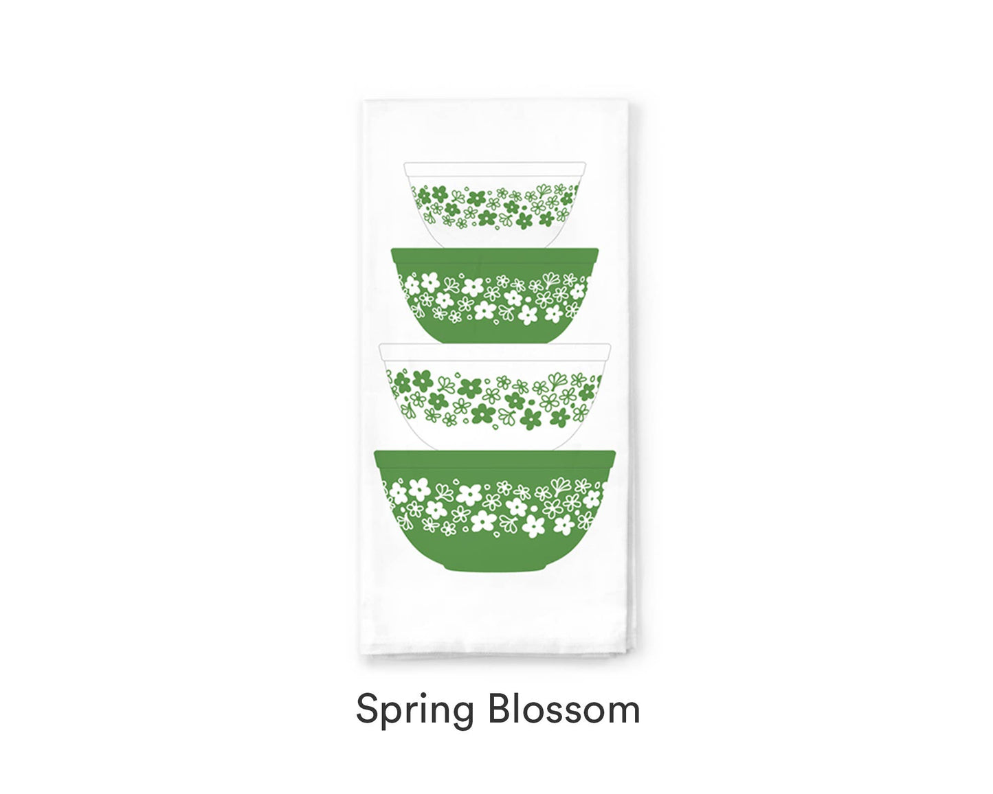 Pyrex-Inspired Tea Towel Cotton – Retro Kitchen Gift