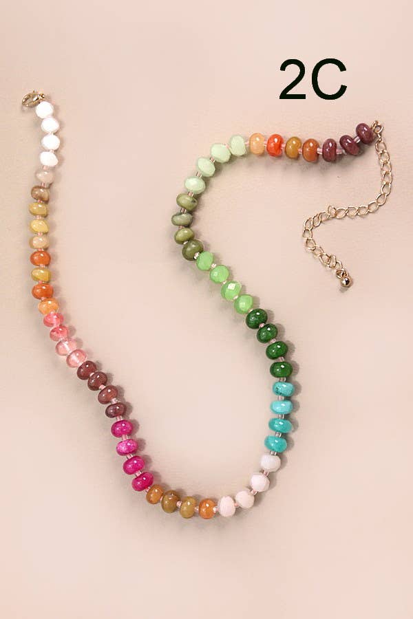 NATURAL AGATE BEAD NECKLACE