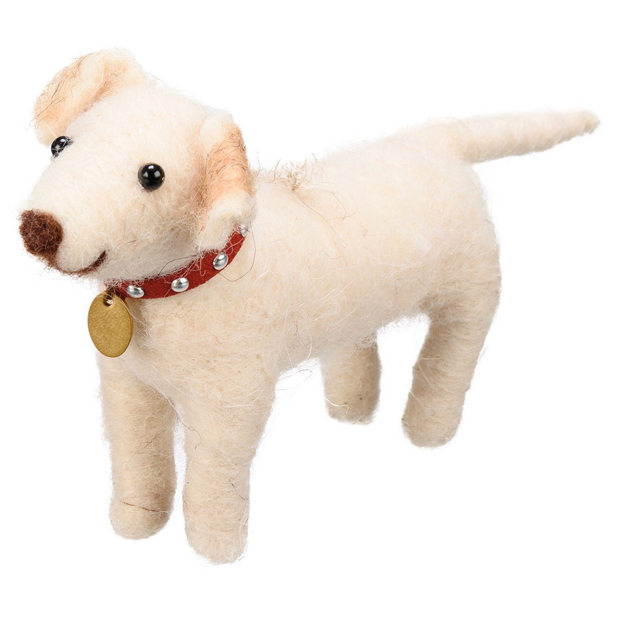 Felted Dog Ornament - Vintage MC