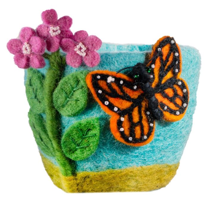 Felted Planter - Vintage MC