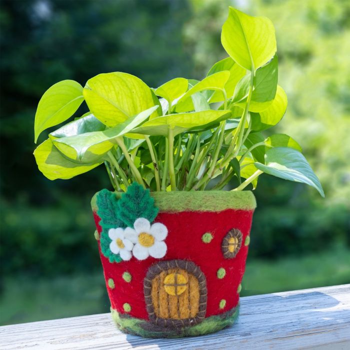Felted Planter - Vintage MC