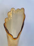 Fenton Amber Hobnail Swung Glass Vase - Vintage MC