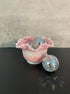Fenton Rosalene Basketweave Bowl - Vintage MC