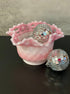Fenton Rosalene Basketweave Bowl - Vintage MC