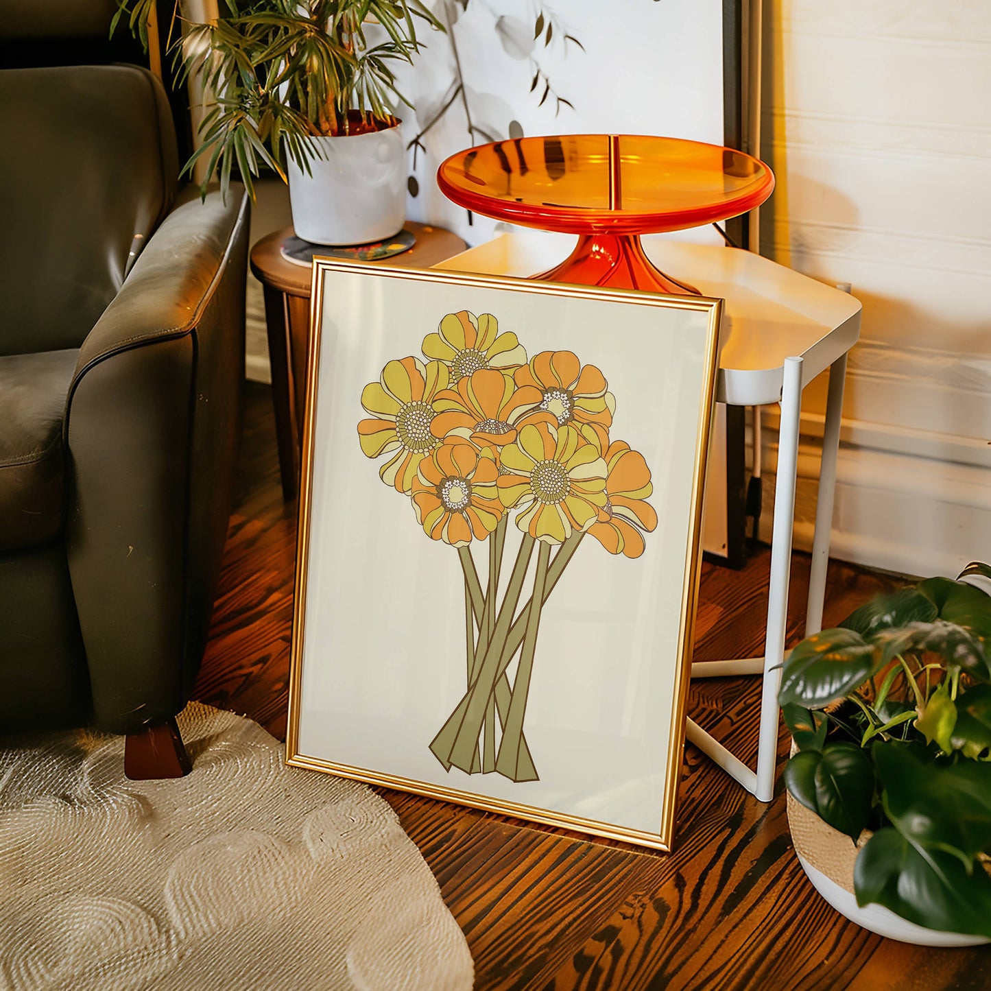 Retro Bouquet Print